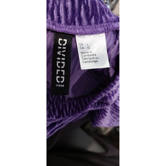 H&M Divided Purple Textured Mock Neck Long Sleeve Mini Dress Size‎ L - Picture 6 of 6